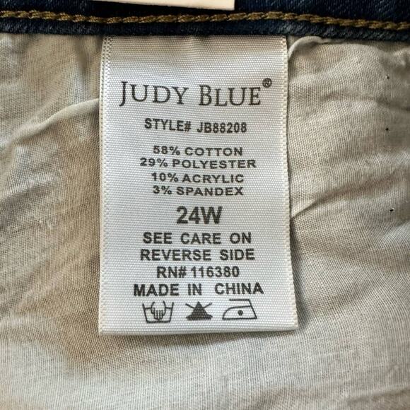 NEW Judy Blue Womens size 24W Thermadenim Undone Hem Boyfriend High Waist Jeans - Picture 14 of 16